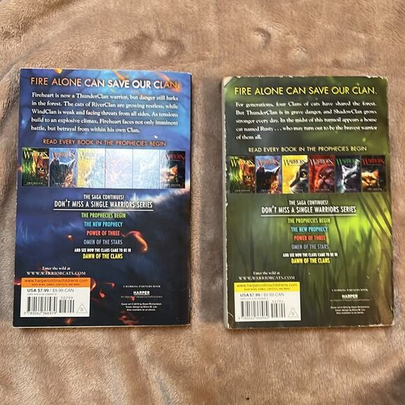 Two Warriors books by Erin Hunter. Fire and Ice, as well as Into the Wild - Picture 2 of 4